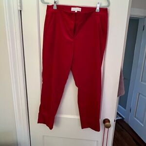 Talbots Vibrant Red Ankle Pants
